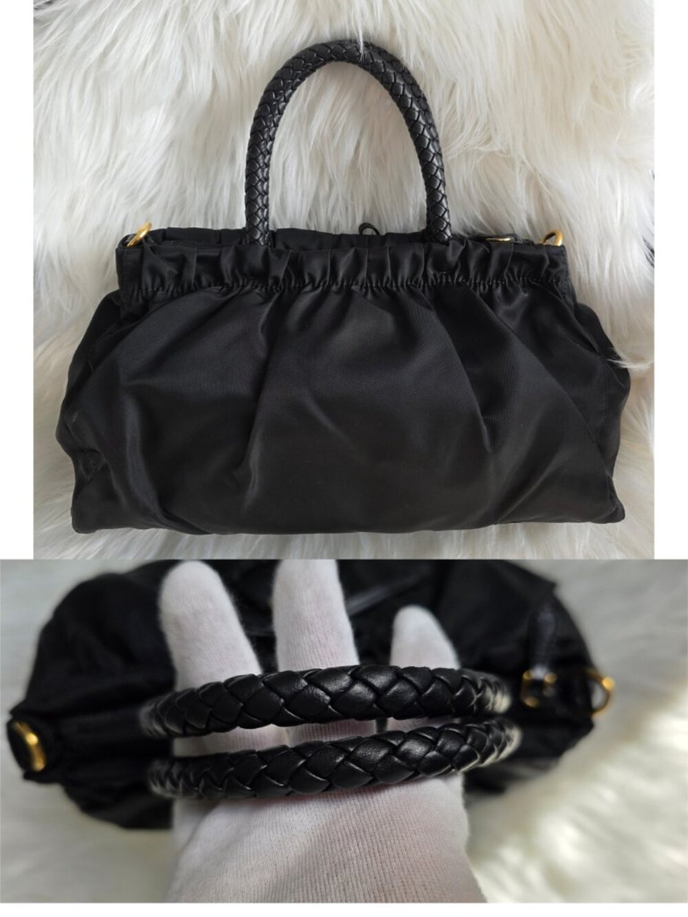 Authenticated Prada Tessuto Bow Two Way Bag - Picture 6 of 17